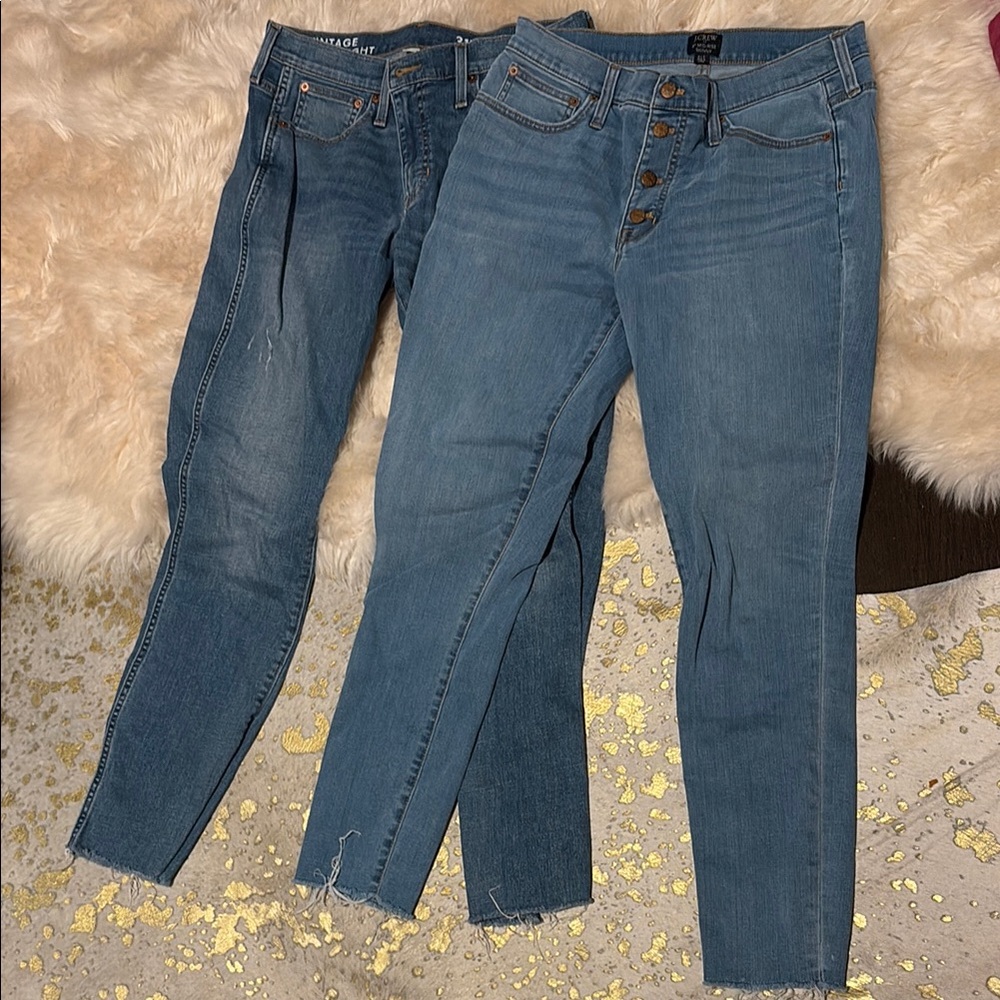 2 pairs Tall J Crew Women's Jeans 31T